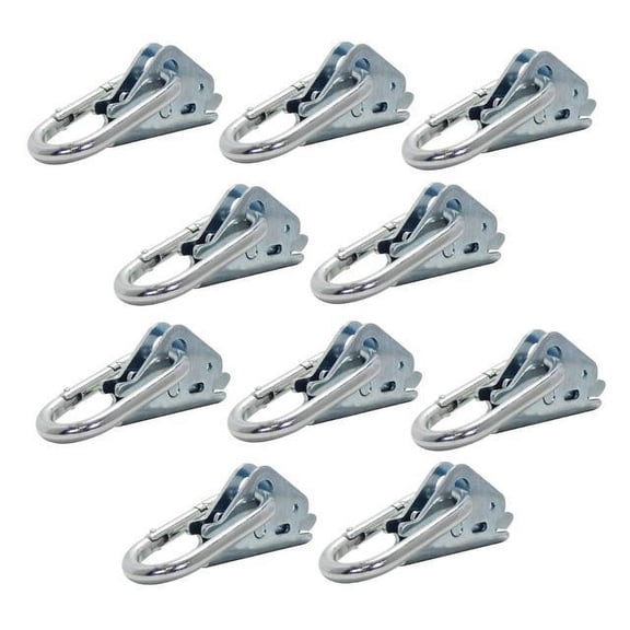 SNAP-LOC E-Track Snap-Hook Carabiner Tie-Down 10-Pack for Hook-Straps, Rope, Cable, Pickups, Trucks, Trailers, Logistics