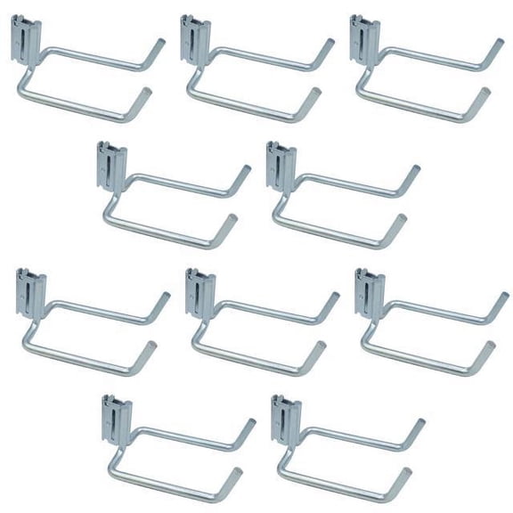 SNAP-LOC Multi-Purpose J-Hook Dual 8" Hanger 10-Pack, Logistic Tie-Down for Pickups, Trucks, Trailers