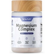 Snap Supplements Triple Magnesium Complex, Bisglycinate, Citrate and Oxide, 60 Capsules, Dietary Supplement for Adults, Easy-to-Use Capsule Format, Designed for muscle, sleep and bone support