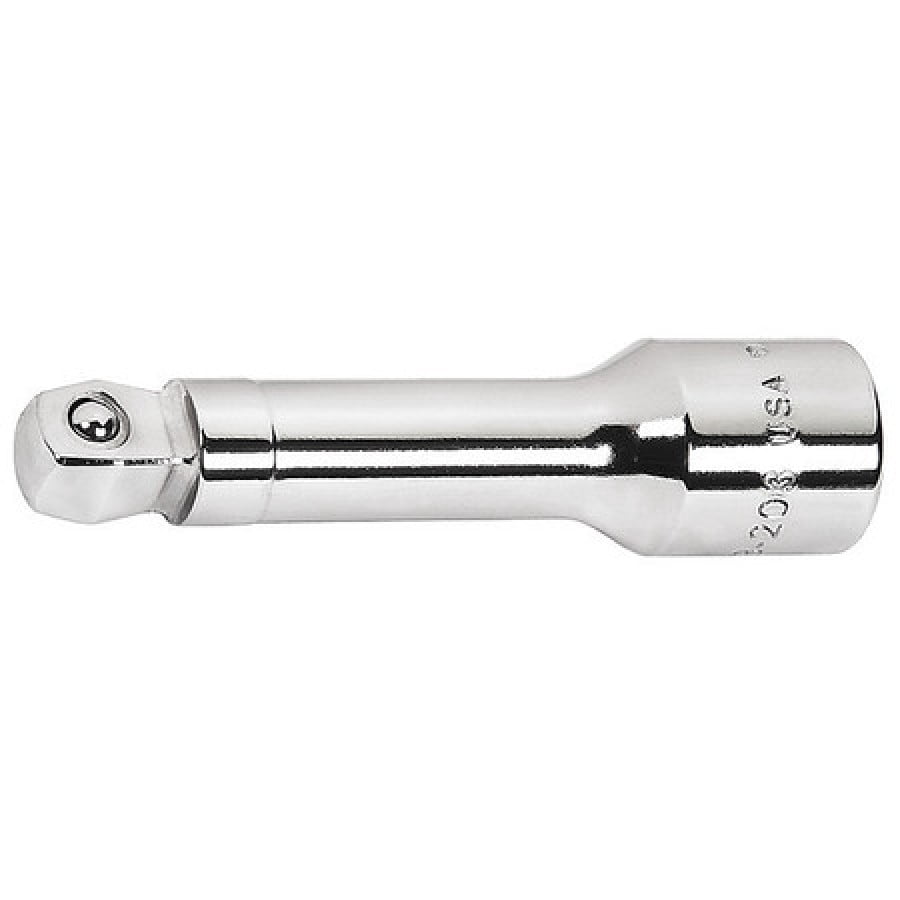 3/8" Drive Wobble Extension, 3" Overall Length, Chrome Finish, Ball ...