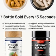 Snap Prostate Health & Nitric Oxide Combo for Men, Urinary & Circulation Support, Saw Palmetto, Zinc & Botanicals (30-Day Supply)