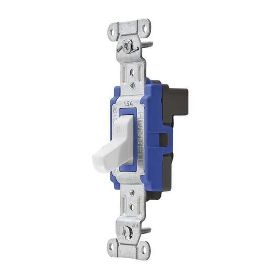 Hubbell Wiring Device-Kellems Wall Switch,3-Way,120/277V,15A,Wht,Toggl SNAP1203W