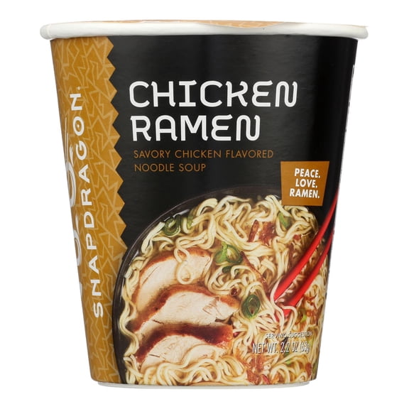 SNAPDRAGON - Chicken Ramen Cup - 2.2 Oz Case of