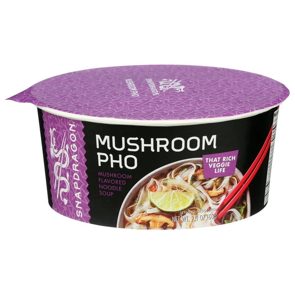 Snapdragon Mushroom Pho, Mushroom Flavored Noodle Soup, 2.1oz