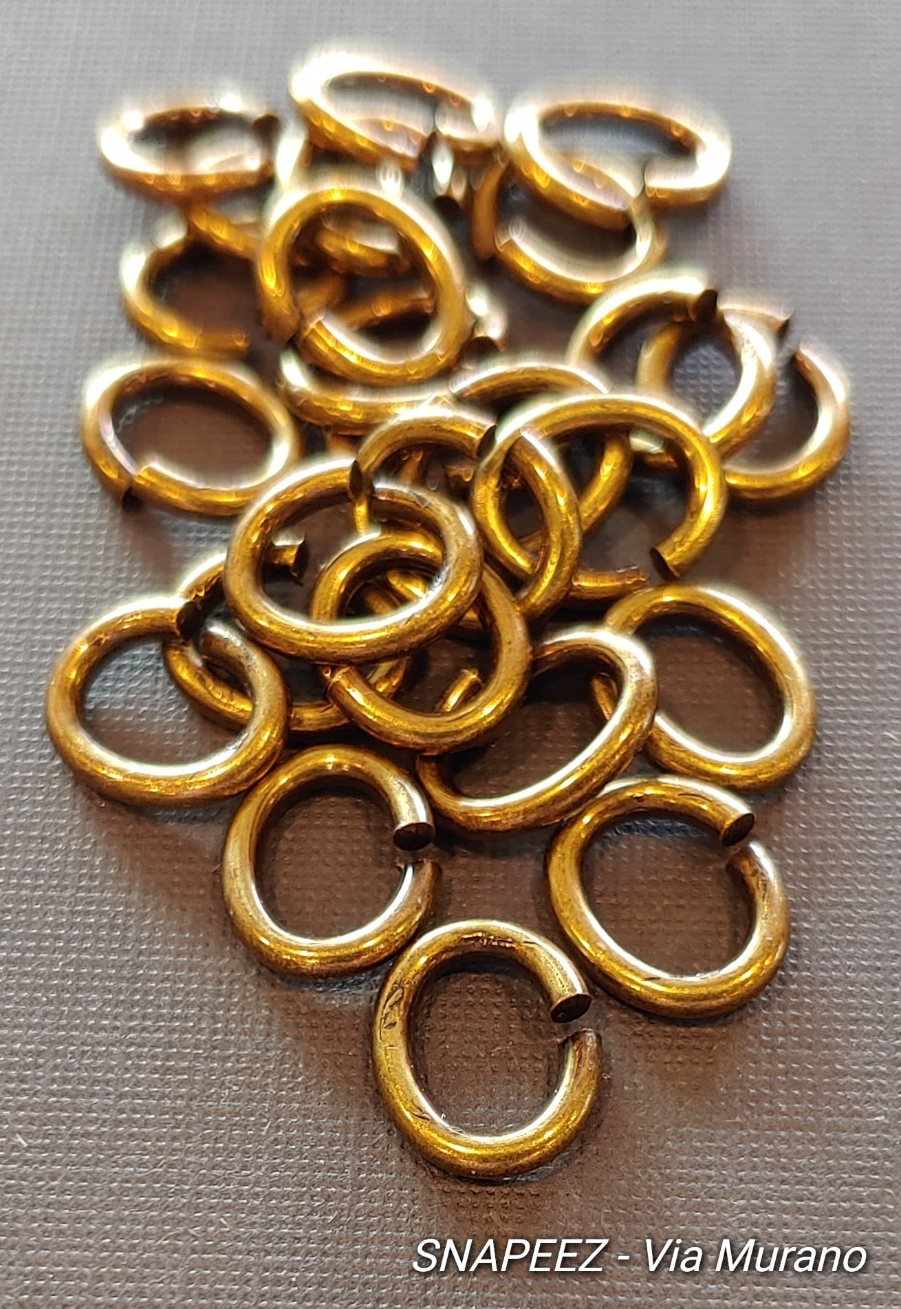 SNAPEEZ II ULTRAPLATE - The Oval Jump Ring Hard Open Jump 10x8mm Brasseria UltraPlate Jump Ring Heavy Gauge Jump Ring (Pk 25). Made in USA.