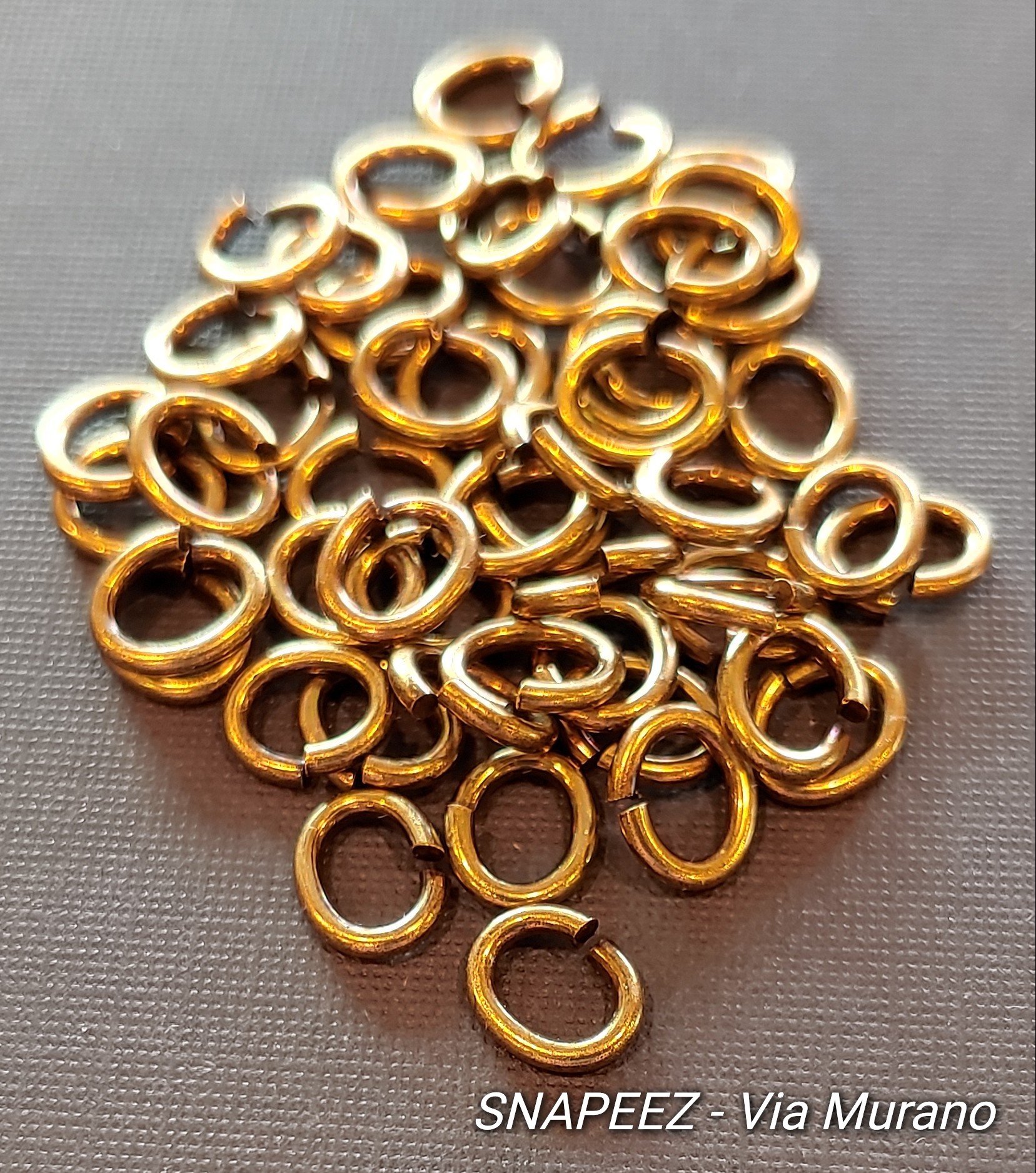 SNAPEEZ II ULTRAPLATE - The Oval Jump Ring Hard Open Jump 8x6mm Brasseria UltraPlate Jump Ring Heavy Gauge Jump Ring (Pk 50). Made in USA.