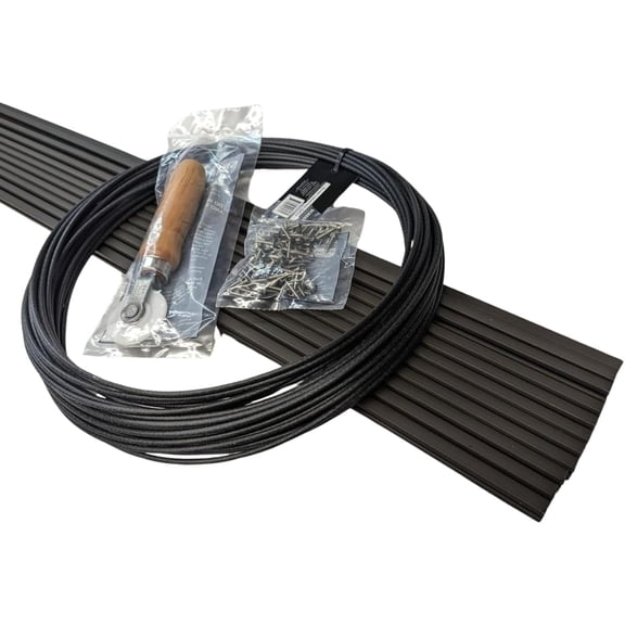 SNAPP PVC Track Screen Porch Kit, Black 94 inch 20 Pack Tracks, 200 feet Round Spline, 200 Screws and Roller