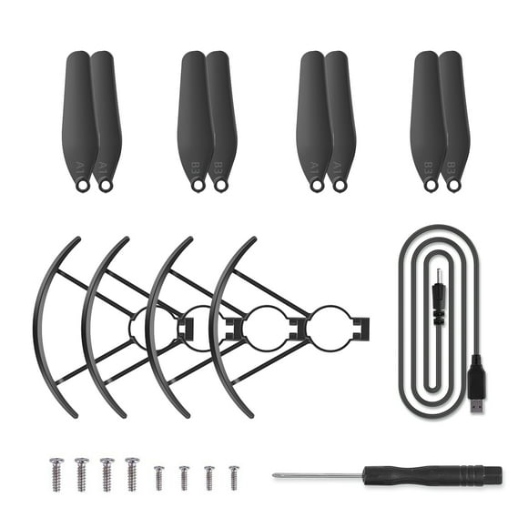 SNAPTAIN Official - Spare Parts Kits with Propellers USB Cable Propeller Guards Screwdriver Screws for Snaptain A10 Drone