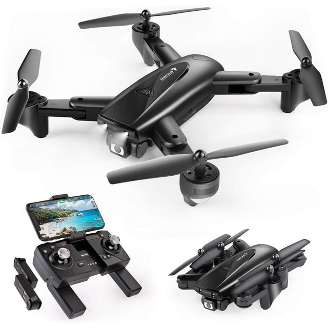 SNAPTAIN SP500 GPS FPV Drone with 2K Camera Live Video for Beginners, Foldable RC Quadcopter with GPS Return Home, Follow Me, Gesture Control, Auto Hover & 5G Wifi Transmission, Black
