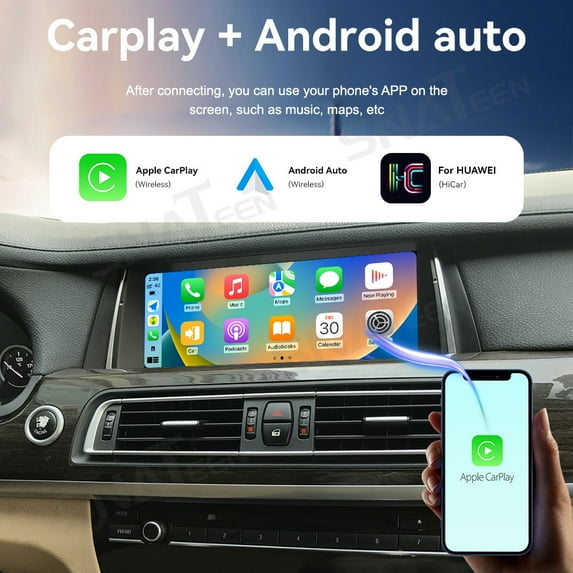 SNATEEN 10.25" Android 13 Car Stereo for BMW 7 Series 2009-2015 CIC/NBT System Radio Wireless CarPlay & Android Auto | GPS Navigation | HD Multimedia Player