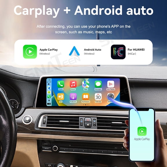 SNATEEN 10.25" Android 13 Car Stereo for BMW 7 Series F01 F02 2010-2017 CIC/NBT System Radio Wireless CarPlay & Android Auto | GPS Navigation | HD Multimedia Player
