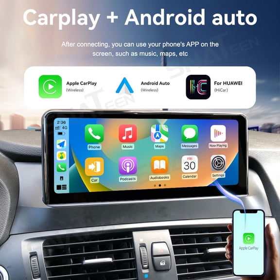 SNATEEN 10.25" Android 13 Car Stereo for BMW X3 F25 2013-2017 NBT System Radio Wireless CarPlay & Android Auto | GPS Navigation | HD Multimedia Player