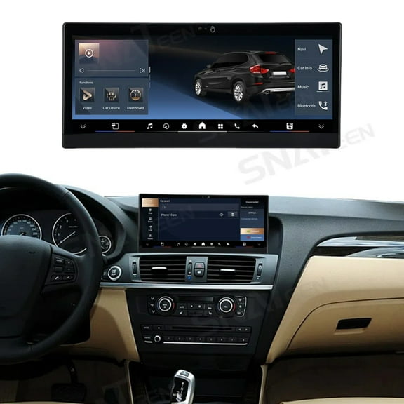 SNATEEN 10.25 inch Car Stereo for BMW X3 X4 2011-2012 CIC Android 13 Car Radio Multimedia GPS Navigation Wireless Carplay with Gesture Control Screen