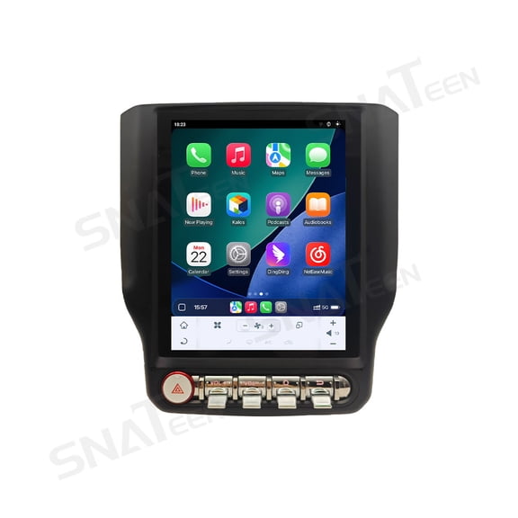 SNATEEN 10.4 inch Carplay Screen/Radio/Multimedia Player for Dodge Ram 2019 2020 2021 Model Car Navigation/GPS Upgrade Headunit Android Display 1080P Touch Screen Receiver Replace System