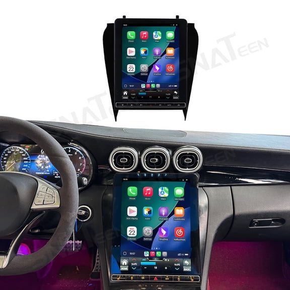 SNATEEN 12.1 inch Carplay Screen/Radio/Multimedia Player for Mercedes-Benz GLC/C-Class 2015-2022 Models Universal Car Navigation/GPS Upgrade Headunit Android Display 1080P Touch Screen Replace System