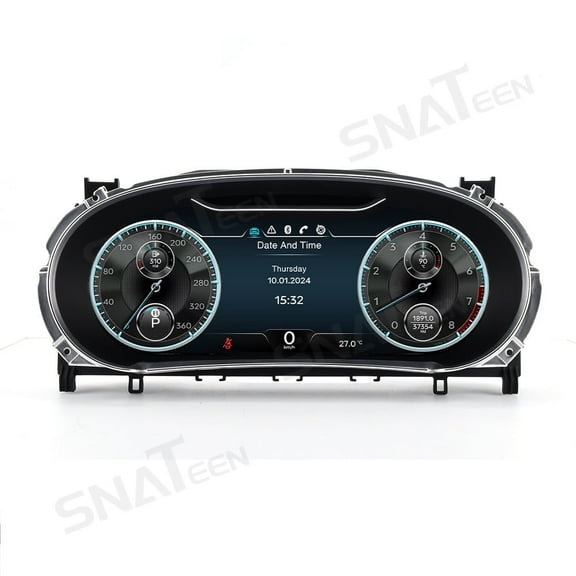 SNATEEN Car Digital Cluster Instrument Panel LCD Screen Virtual Cockpit Speedometer Dashboard for Bentley Bentayga 2012 2013 2014 2015 2016 2017 Models Upgrade Universal Fit Linux Car Accessories