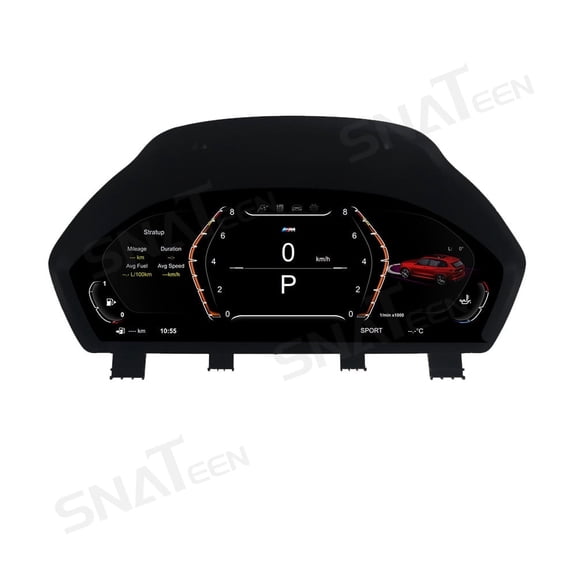 SNATEEN Car Digital Cluster LCD Screen Instrument Panel for BMW 3 series F30 BMW 4 series F32 Models Virtual Cockpit Speedometer Dashboard Upgrade Universal Fit Linux Car Accessories