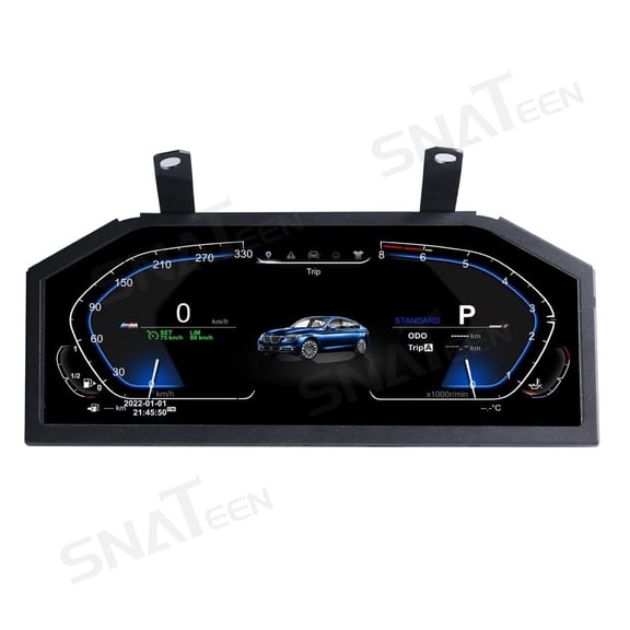 Car Digital Cluster LCD Screen Instrument Panel for BMW 5 series E60/E61 2003 2004 2005 2006 2007 2008 2009 Models Virtual Cockpit Speedometer Dashboard Upgrade Universal Fit Linux Car Accessories