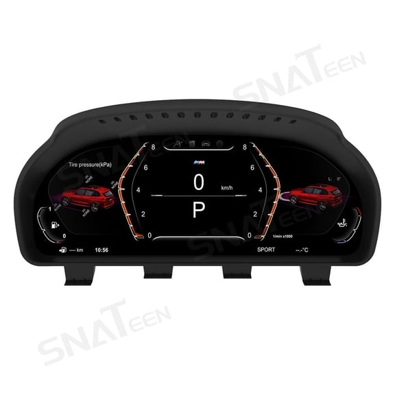 SNATEEN Car Digital Cluster LCD Screen Instrument Panel for BMW full range of carbon fiber Models Virtual Cockpit Speedometer Dashboard Upgrade Universal Fit Linux Car Accessories
