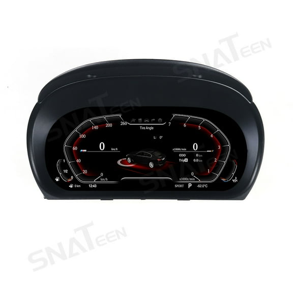 SNATEEN 12.3 Inch Car Instrument Cluster For BMW 3 series E90 Digital Dash Panel Gauges Instrument LCD Screen Cockpit Speedometer Dashboard Cluster