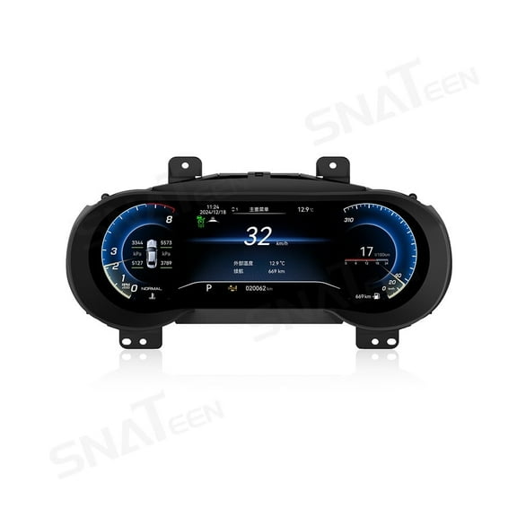 Car Digital Cluster LCD Screen Instrument Panel for Maserati Levante 2016 2017 2018 2019 2020 2021 2022 2023 Models Virtual Cockpit Speedometer Dashboard Upgrade Universal Fit Linux Car Accessories