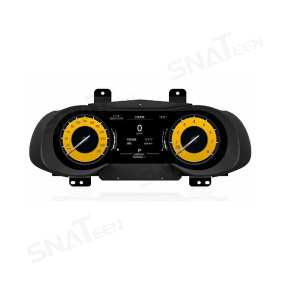 SNATEEN Car Digital Cluster LCD Screen Instrument Panel for Maserati Quattroporte 2013-2023 Models Virtual Cockpit Speedometer Dashboard Upgrade Universal Fit Linux Car Accessories