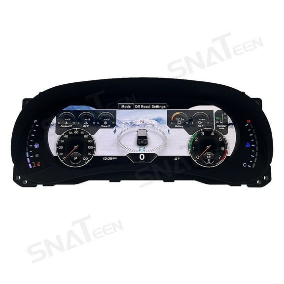 SNATEEN Car Digital Cluster LCD Screen Instrument Panel for Jeep Wrangler New Models Virtual Cockpit Speedometer Dashboard Upgrade Universal Fit Linux Car Accessories