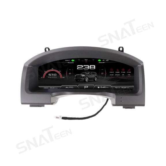 SNATEEN Car Digital Cluster LCD Screen Instrument Panel for Toyota Corolla Models Virtual Cockpit Speedometer Dashboard Upgrade Universal Fit Linux Car Accessories