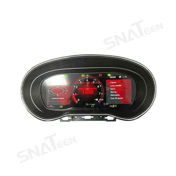 SNATEEN Car Digital Cluster LCD Screen Instrument Panel for VW Volkswagen Polo 2009-2016 Models Virtual Cockpit Speedometer Dashboard Upgrade Universal Fit Linux Car Accessories