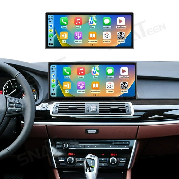 SNATEEN 12.3 inch Carplay Screen/Radio/Multimedia Player for BMW 5 Series GT 2010-2017 Models Universal Car Navigation/GPS Upgrade Headunit Android Display 1080P Touch Screen Replace System
