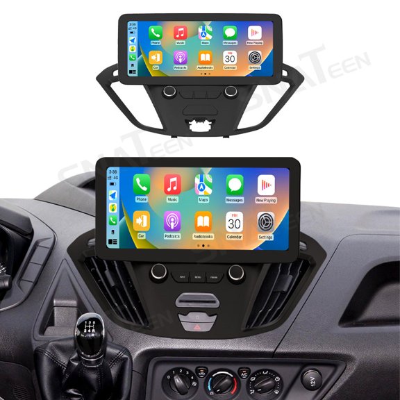 SNATEEN 12.3 inch Carplay Screen/Radio/Multimedia Player for Ford Transit 2017 2018 2019 Model Universal Car Navigation/GPS Upgrade Headunit Android Display 1080P Touch Screen Replace System