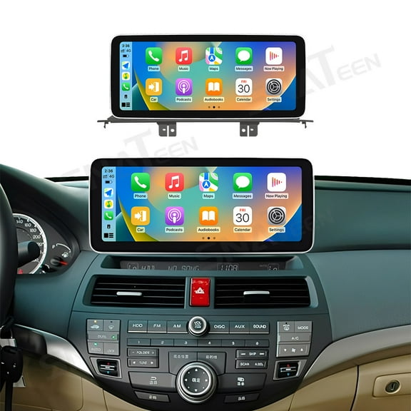 SNATEEN 12.3 inch Carplay Screen/Radio/Multimedia Player for Honda Accord/Crosstour 2008-2013 Universal Car Navigation/GPS Upgrade Headunit Android Display 1080P Touch Screen Replace System