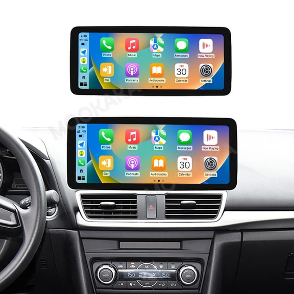 SNATEEN 12.3 inch Carplay Screen/Radio/Multimedia Player for Mazda Axela 2014-2019 Model Universal Car Navigation/GPS Upgrade Headunit Android Display 1080P Touch Screen Replace System