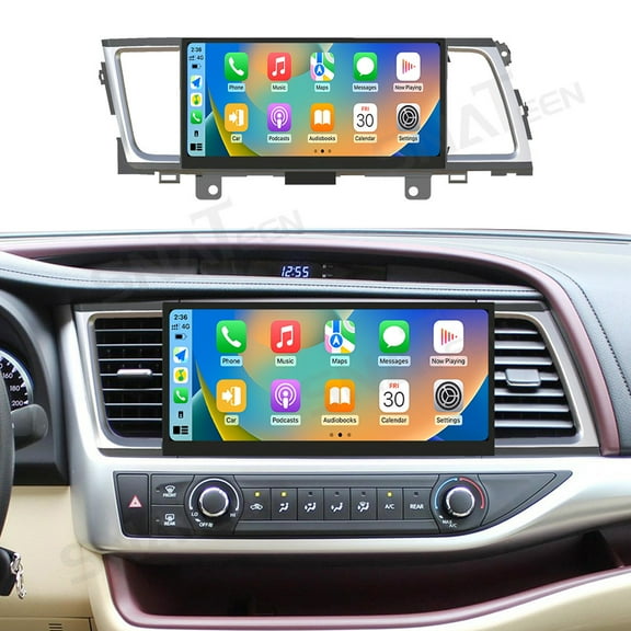 SNATEEN 12.3 inch Carplay Screen/Radio/Multimedia Player for Toyota Highlander 2015-2018 Model Universal Car Navigation/GPS Upgrade Headunit Android Display 1080P Touch Screen Replace System