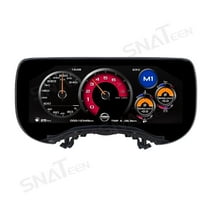 SNATEEN Car Digital Cluster LCD Screen Instrument Panel for Nissan GTR 2007-2023 Models Virtual Cockpit Speedometer Dashboard Upgrade Universal Fit Linux Car Accessories