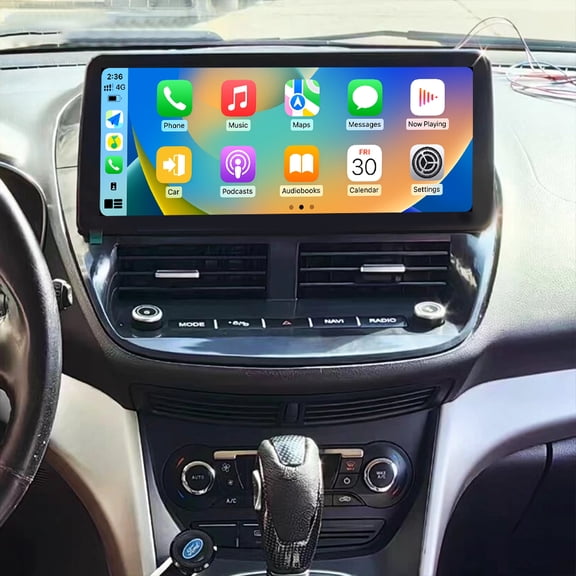 SNATEEN 12.8 inch Touch Screen Car Radio for Ford Kuga C-Max Escape 2013-2018 GPS Navigation Multimedia Video DVD Carplay Stereo Receiver Head Unit
