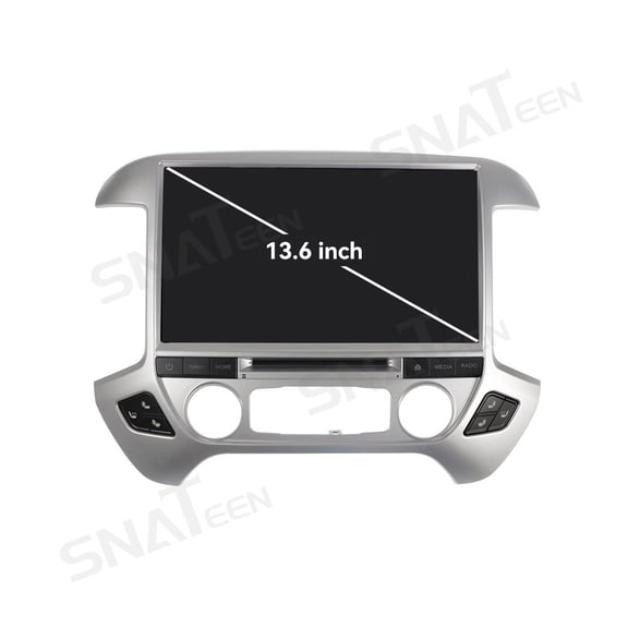 SNATEEN 13.6 inch Carplay Screen/Radio/Multimedia Player for Chevrolet Silverado GMC 2014-2018 Universal Car Navigation/GPS Upgrade Headunit Android Display 1080P Touch Screen Receiver Replace System