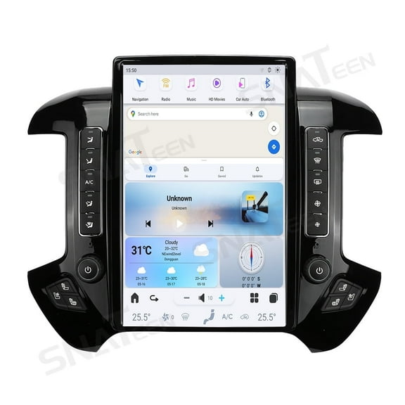 SNATEEN 14.4 inch Android 13 Multimedia Player Screen for Chevrolet Silverado/GMC Sierra 2014 2015 2016 2017 2018 2019 Car Radio Stereo GPS Navigation DSP Head Unit Video Carplay Receiver