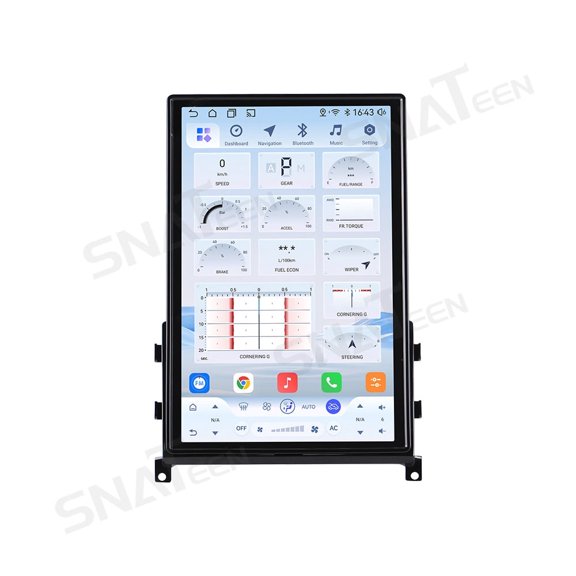 SNATEEN 14.5 inch Carplay Screen/Radio/Multimedia Player for Nissan GTR 2009-2017 Car Navigation/GPS Upgrade Headunit Android Display 1080P Touch Screen Receiver Replace System