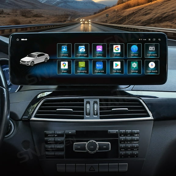 SNATEEN 14.9" Android 13 Carplay Stereo Screen for Mercedes Benz C-Class 2011-2014 Car Radio GPS Navigation Multimedia Headunit DSP