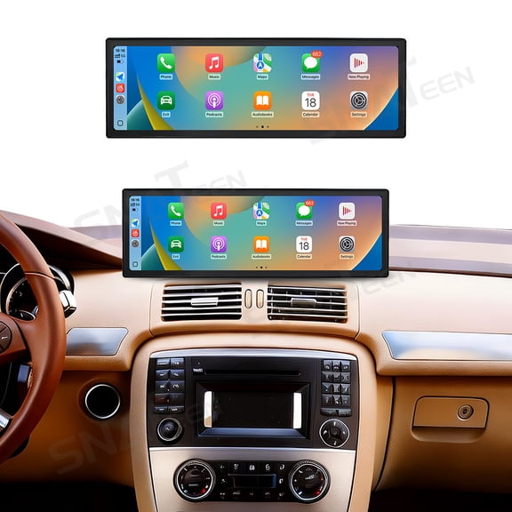 SNATEEN 14.9 inch Carplay Screen/Radio/Multimedia Player for Benz R Class R300/R350 2006-2014 Universal Car Navigation/GPS Upgrade Headunit Android Display 1080P Touch Screen Replace System