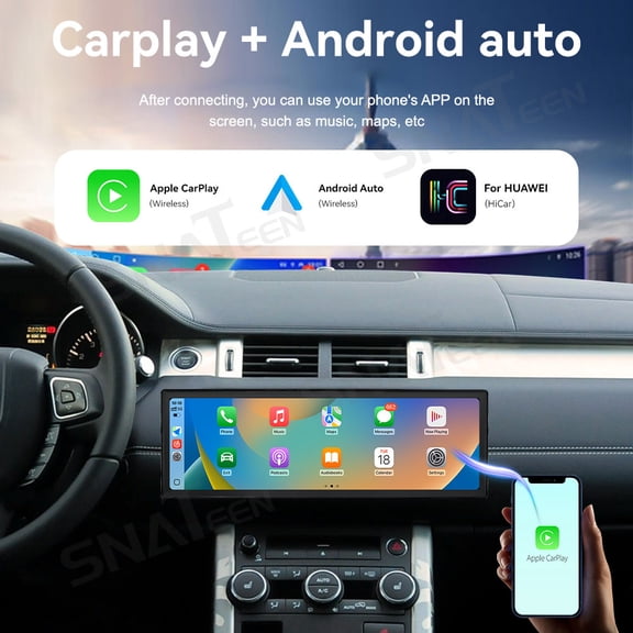 SNATEEN 14.9 inch Carplay Screen/Radio/Multimedia Player for Land Rover Range Rover Evoque 2012-2015 Universal Car Navigation/GPS Upgrade Headunit Android Display Touch Screen Replace System