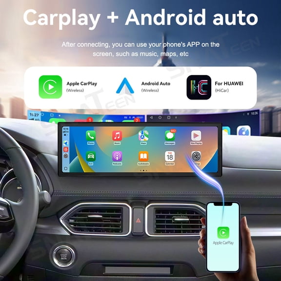 SNATEEN 14.9 inch Carplay Screen/Radio/Multimedia Player for Mazda CX 5/CX 8 2017-2021 Universal Car Navigation/GPS Upgrade Headunit Android Display Touch Screen Replace System