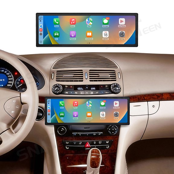 SNATEEN 14.9 inch Carplay Screen/Radio/Multimedia Player for Mercedes-Benz E/CLS W211 2005-2008 Universal Car Navigation/GPS Upgrade Headunit Android Display 1080P Touch Screen Replace System