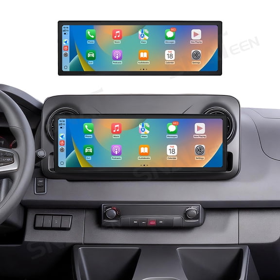 SNATEEN 14.9 inch Carplay Screen/Radio/Multimedia Player for Mercedes-Benz Sprinter 2018-2026 Universal Car Navigation/GPS Upgrade Headunit Android Display 1080P Touch Screen Replace System
