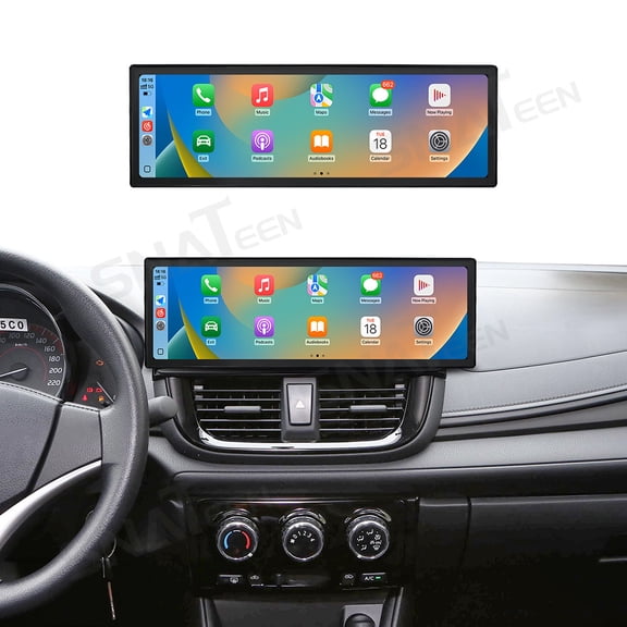 SNATEEN 14.9 inch Carplay Screen/Radio/Multimedia Player for Toyota Vios FS 2017-2021 Universal Car Navigation/GPS Upgrade Headunit Android Display 1080P Touch Screen Replace System
