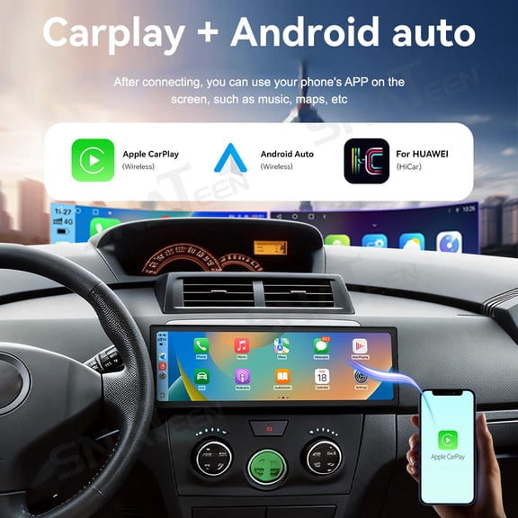 SNATEEN 14.9 inch Carplay Screen/Radio/Multimedia Player for Toyota bB/Subaru Dex 2006-2016 Universal Car Navigation/GPS Upgrade Headunit Android Display 1080P Touch Screen Replace System