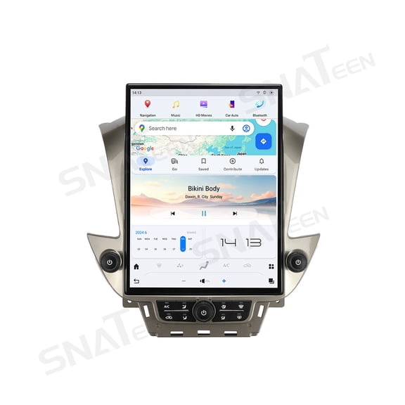 SNATEEN 15.6 inch Carplay Screen/Radio/Multimedia Player for GMC Yukon/ChevroletSuburban/Tahoe 2014-2020 Car Navigation/GPS Upgrade Headunit Android Display 1080P Touch Screen Receiver Replace System