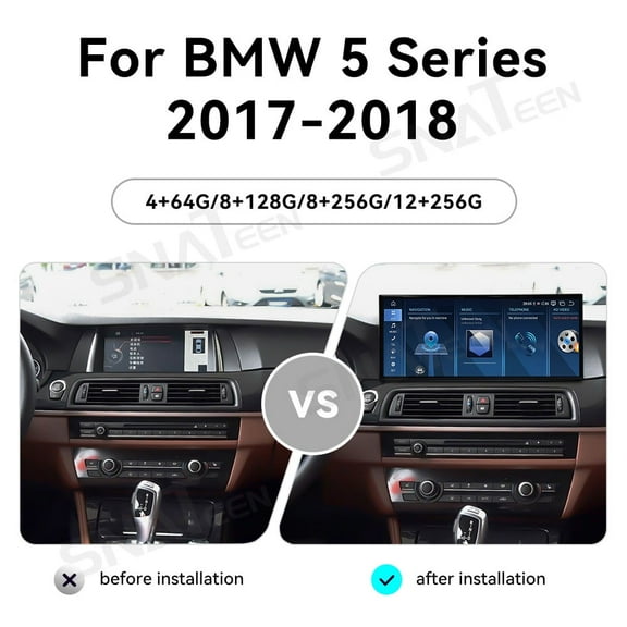 15.8 inch Carplay Screen Radio Multimedia Player for BMW 5 Series G30 2017 2018 Models Universal Car Navigation GPS Upgrade Headunit Android Display Video 1080P Touch Screen Replace System