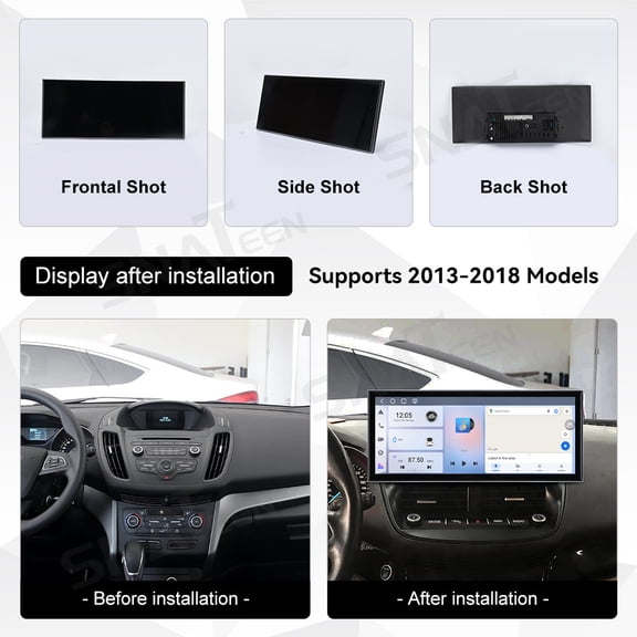 SNATEEN 15.8 inch Carplay Screen/Radio/Multimedia Player for Ford Kuga 2013-2018 Car Navigation/GPS Android 15 Upgrade Headunit 1080P Touch Screen Device Replace System